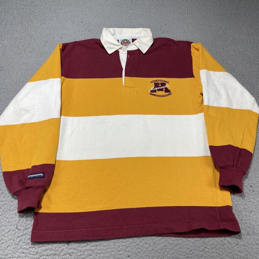 Barbarian‎ Polo Shirt Mens Medium Yellow Minnesota Rugby Admissions Ambassadors